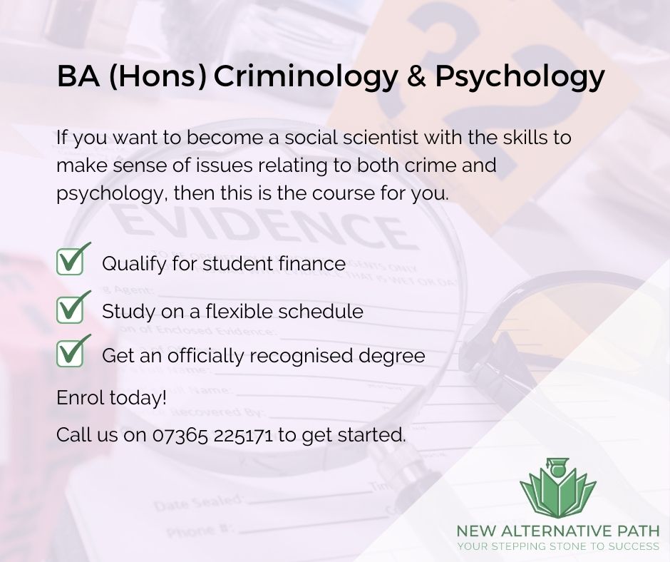 BA (Hons) Criminology & Psychology courses