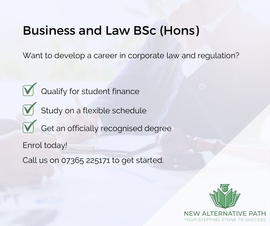 Business and Law BSc (Hons) courses